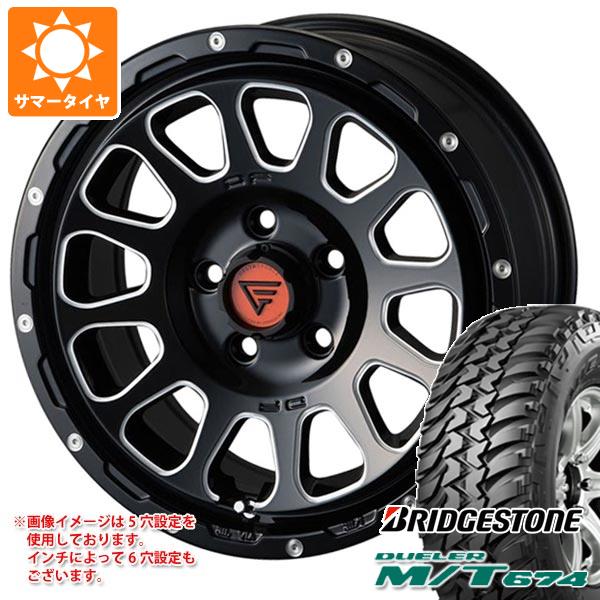 【タイヤ交換対象】サマータイヤ 225/75R16 110/107Q ブリヂストン デューラー M/T674 アウトラインホワイトレター デルタフォース オーバル 7.0-16 タイヤホイール4本セット