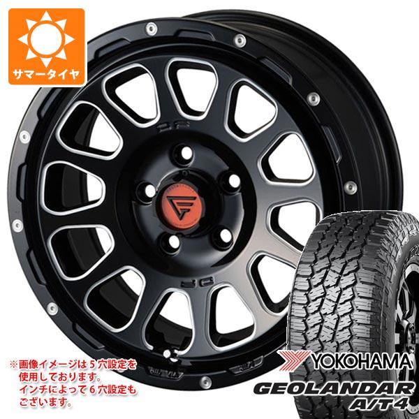 【タイヤ交換対象】トヨタ ランドクルーザー プラド 150系用 サマータイヤ ヨコハマ ジオランダー A/T4 G018 265/65R17 112T ブラックレター デルタフォース オーバル 8.0-17 タイヤホイール4本セット