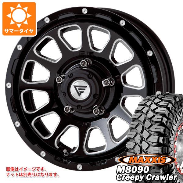 【タイヤ交換対象】ジムニー用 サマータイヤ マキシス M8090 クリーピークローラー 6.50-16LT 100K 6PR デルタフォース オーバル 5.5-16 タイヤホイール4本セット