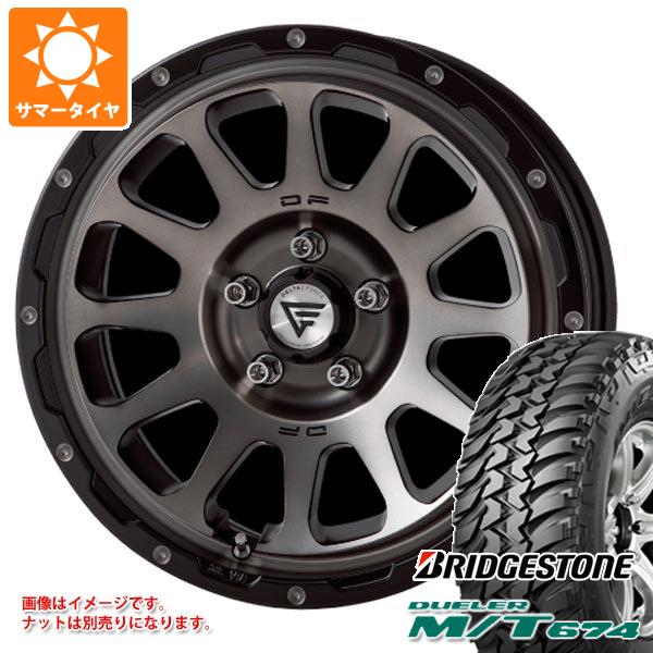 【タイヤ交換対象】サマータイヤ 225/75R16 110/107Q ブリヂストン デューラー M/T674 アウトラインホワイトレター デルタフォース オーバル 7.0-16 タイヤホイール4本セット