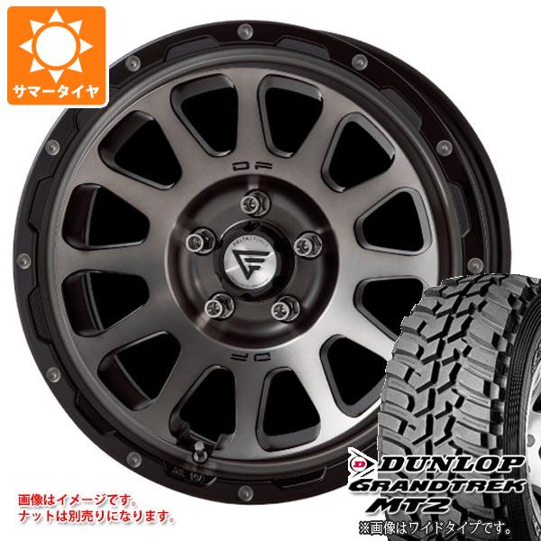 【タイヤ交換対象】RAV4 50系用 サマータイヤ ダンロップ グラントレック MT2 LT225/75R16 103/100Q アウトラインホワイトレター WIDE デルタフォース オーバル 7.0-16 タイヤホイール4本セット