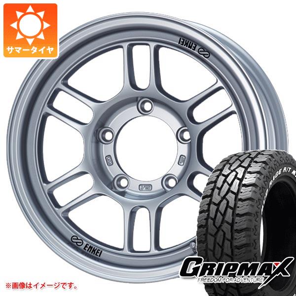 【タイヤ交換対象】ジムニー用 サマータイヤ グリップマックス マッドレイジ R/T MAX LT185/85R16 105/103Q ホワイトレター エンケイ オールロード RPT1 5.5-16 タイヤホイール4本セット