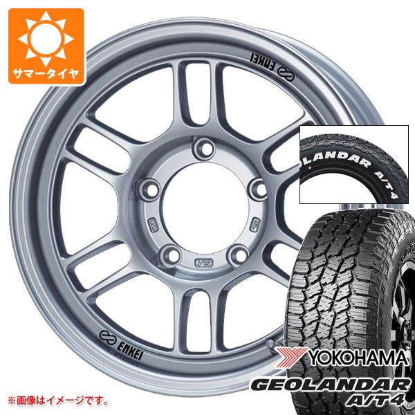 【タイヤ交換対象】ジムニー用 2026年製 サマータイヤ ヨコハマ ジオランダー A/T4 G018 185/85R16 105/103N LT ホワイトレター エンケイ オールロード RPT1 5.5-16 タイヤホイール4本セット