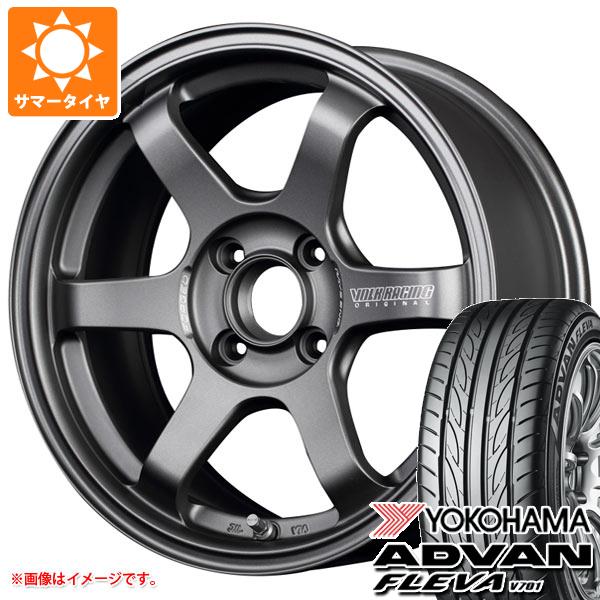 【タイヤ交換対象】サマータイヤ 185/55R15 82V ヨコハマ アドバン フレバ V701 レイズ ボルクレーシング TE37 ソニック クラブレーサー 7.0-15 タイヤホイール4本セット