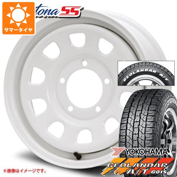 【タイヤ交換対象】ジムニー用 2026年製 サマータイヤ ヨコハマ ジオランダー A/T G015 185/85R16 105/103N LT ホワイトレター MLJ デイトナ SS 5.5-16 タイヤホイール4本セット