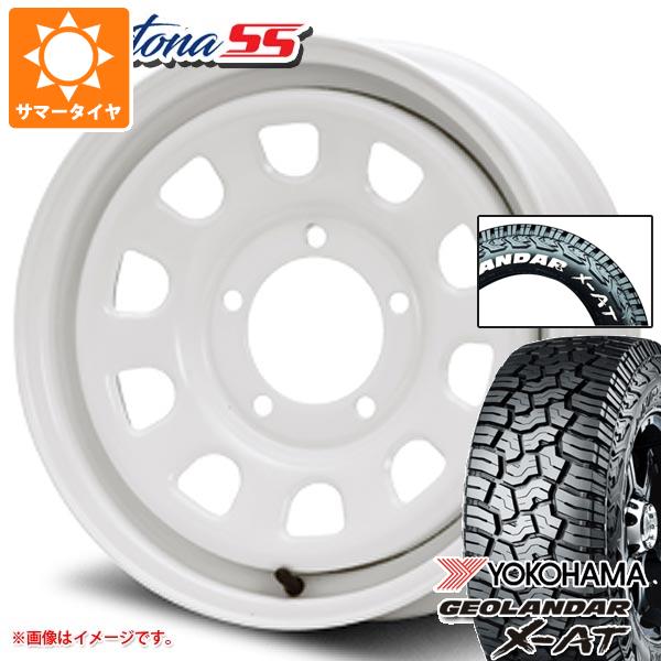 【タイヤ交換対象】5本セット スズキ ジムニー用 サマータイヤ ヨコハマ ジオランダー X-AT G016 185/85R16 105/103N LT ホワイトレター MLJ デイトナ SS 5.5-16 タイヤホイール5本セット