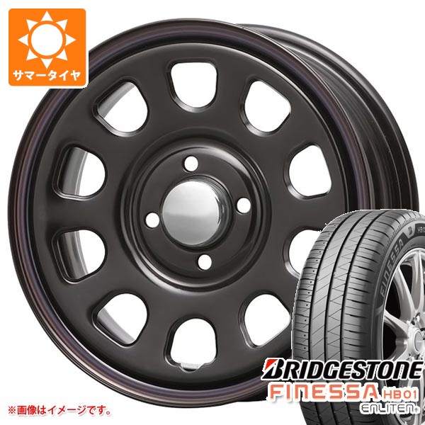 【タイヤ交換対象】スズキ エブリイバン DA17V用 サマータイヤ ブリヂストン フィネッサ HB01 165/60R14 75H MLJ デイトナ SS 5.0-14 タイヤホイール4本セット