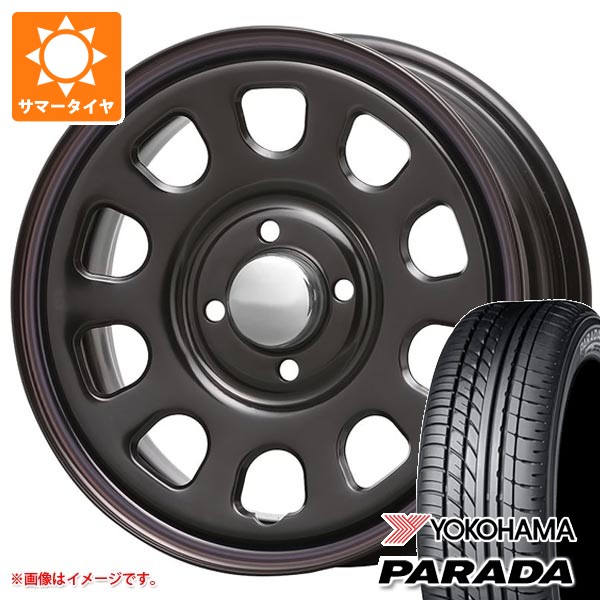 【タイヤ交換対象】スズキ キャリイ DA16T用 サマータイヤ 2026年製 ヨコハマ パラダ PA03 165/55R14C 95/93N ブラックレター MLJ デイトナ SS 5.0-14 タイヤホイール4本セット