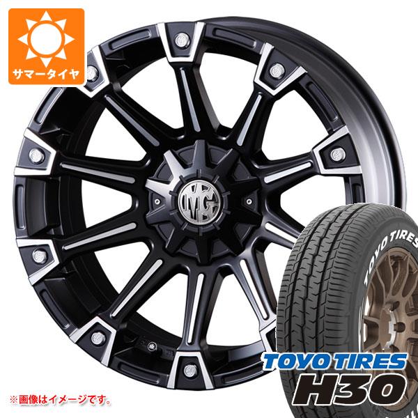 【タイヤ交換対象】トヨタ ハイエース 200系用 サマータイヤ トーヨー H30 215/60R17C 109/107R ホワイトレター クリムソン MG モンスター 7.0-17 タイヤホイール4本セット