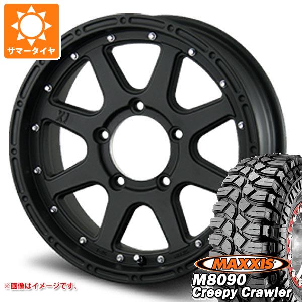 【タイヤ交換対象】ジムニー用 サマータイヤ マキシス M8090 クリーピークローラー 6.50-16LT 100K 6PR MLJ エクストリームJ 5.5-16 タイヤホイール4本セット