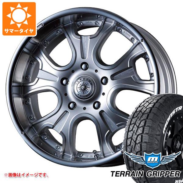 【タイヤ交換対象】ランドクルーザー200用 サマータイヤ モンスタ テレーングリッパー 285/50R20 116H XL ホワイトレター クリムソン ヘラクレス モノブロック F/A 9.5-20 タイヤホイール4本セット画像