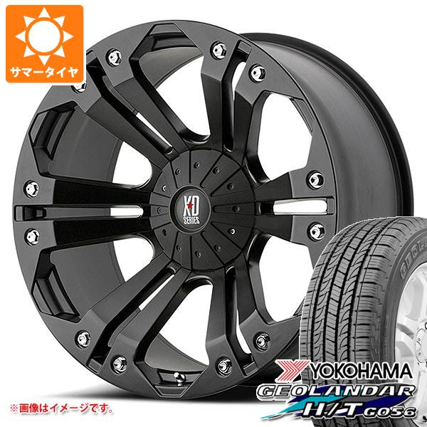 【タイヤ交換対象】ハイラックス 120系用 サマータイヤ ヨコハマ ジオランダー H/T G056 P265/65R18 112T ブラックレター KMC XD778 モンスター 9.0-18 タイヤホイール4本セット
