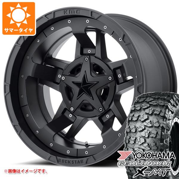 【タイヤ交換対象】ジープ ラングラー JK/JL系用 サマータイヤ ヨコハマ ジオランダー X-MT G005 35x12.50R17 LT 121Q KMC XD827 ロックスター3 タイヤホイール4本セット