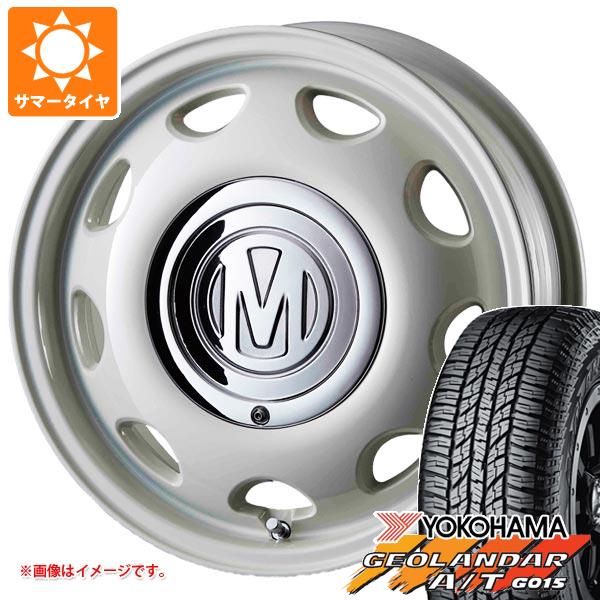 【タイヤ交換対象】サマータイヤ 165/55R15 75H ヨコハマ ジオランダー A/T G015 ブラックレター クリムソン ディーン ミニ 5.0-15 タイヤホイール4本セット