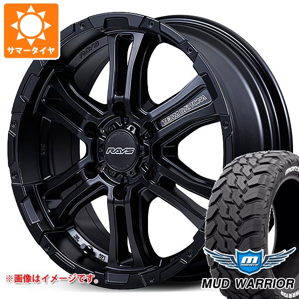 【タイヤ交換対象】ニッサン NV350キャラバン E26用 サマータイヤ モンスタ マッドウォーリアー LT215/70R16 107/105Q ホワイトレター レイズ FDX-AG 6.5-16 タイヤホイール4本セット