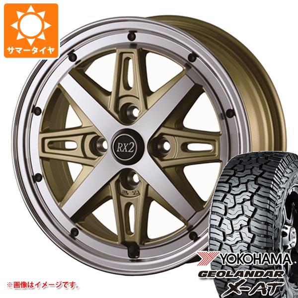 【タイヤ交換対象】サマータイヤ 145R14 85/83Q ヨコハマ ジオランダー X-AT G016 ブラックレター G016A ドゥオール フェニーチェ RX2 4.5-14 タイヤホイール4本セット