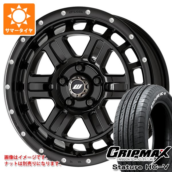 【タイヤ交換対象】ニッサン T31エクストレイル用 サマータイヤ グリップマックス スタチャー HC-V 215/65R16C 109/107S ホワイトレター ワーク クラッグ T-グラビック2 MC+ 7.0-16 タイヤホイール4本セット