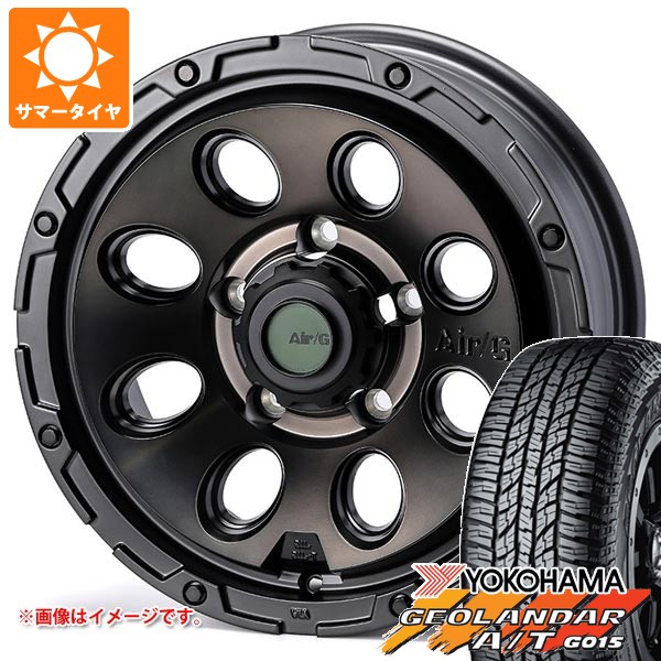 【タイヤ交換対象】スズキ ジムニーノマド JC74W用 サマータイヤ ヨコハマ ジオランダー A/T G015 LT225/75R16 115/112R アウトラインホワイトレター エアージー マッシヴ 6.0-16 タイヤホイール4本セット