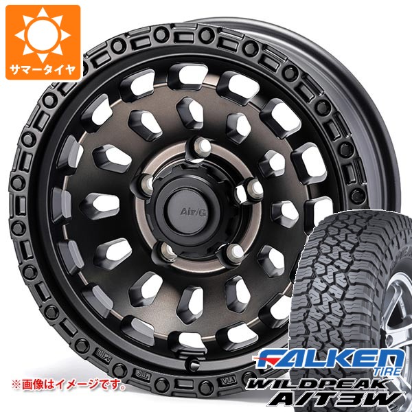 【タイヤ交換対象】5本セット スズキ ジムニーノマド JC74W用 サマータイヤ ファルケン ワイルドピーク A/T3W 235/70R16 109T XL エアージー ヴァルカン 6.0-16 タイヤホイール5本セット