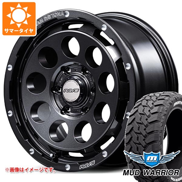 【タイヤ交換対象】トヨタ ハイエース 200系用 サマータイヤ モンスタ マッドウォーリアー LT215/70R16 107/105Q ホワイトレター レイズ デイトナ D9 スペックM 6.5-16 タイヤホイール4本セット 108,650円