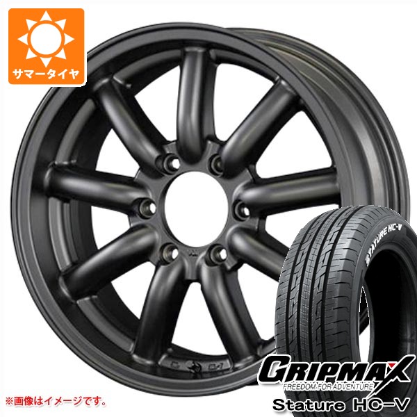 【タイヤ交換対象】トヨタ ハイエース 200系用 サマータイヤ グリップマックス スタチャー HC-V 215/65R16C 109/107S ホワイトレター ファブレス ヴァローネ MC-9 6.5-16 タイヤホイール4本セット 88,000円