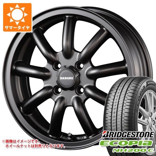 【タイヤ交換対象】サマータイヤ 145/80R13 75S ブリヂストン エコピア NH200C ファブレス ヴァローネ MC-9 4.5-13 タイヤホイール4本セット｜タイヤ1番OFF-ROAD