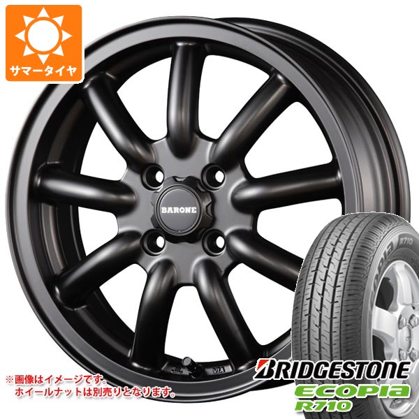 【タイヤ交換対象】スズキ キャリイ DA16T用 サマータイヤ ブリヂストン エコピア R710 165/80R14 97/95N (165R14 8PR相当) ファブレス ヴァローネ MC-9 4.5-14 タイヤホイール4本セット