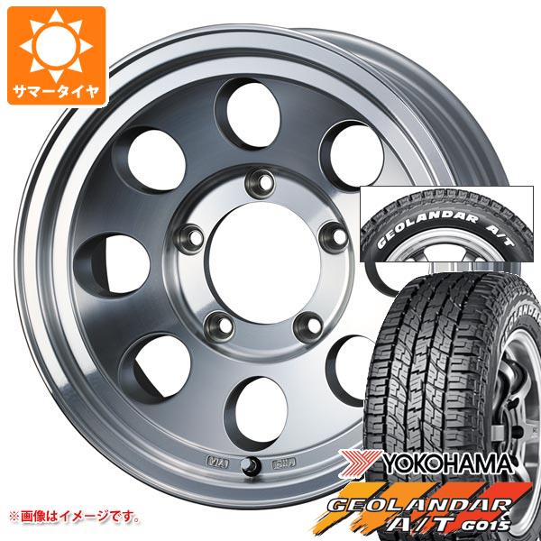 【タイヤ交換対象】ジムニーシエラ JB74W用 2026年製 サマータイヤ ヨコハマ ジオランダー A/T G015 185/85R16 105/103N LT ホワイトレター ジムライン タイプ2 6.0-16 タイヤホイール4本セット|タイヤ1番OFF-ROAD