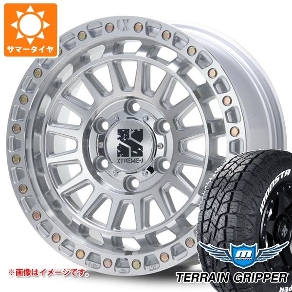 【タイヤ交換対象】トヨタ ハイラックス 120系用 サマータイヤ モンスタ テレーングリッパー 265/70R17 115T ホワイトレター MLJ エクストリームJ XJ08 8.0-17 タイヤホイール4本セット
