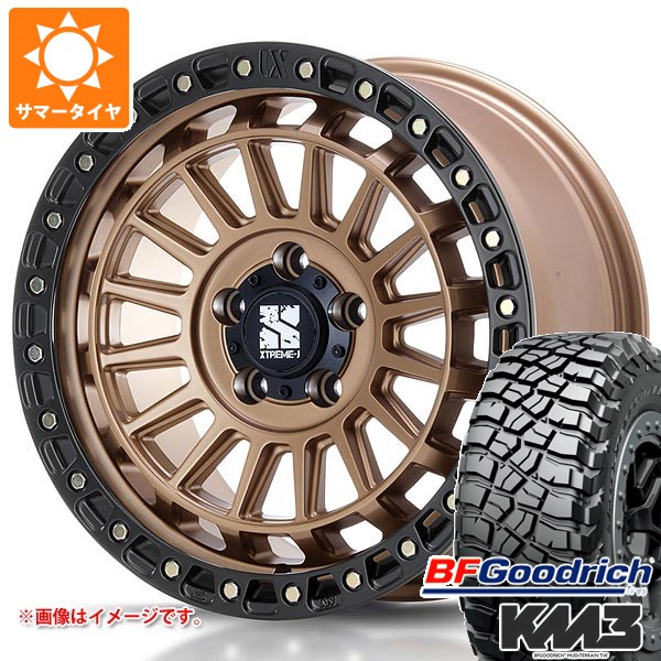 【タイヤ交換対象】ジープ ラングラー JK/JL系用 サマータイヤ BFグッドリッチ マッドテレーンT/A KM3 33x12.50R18LT 118Q MLJ エクストリームJ XJ08 タイヤホイール4本セット