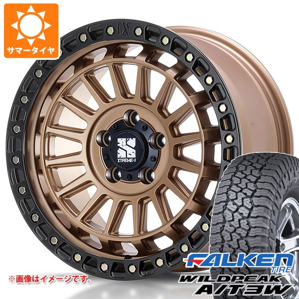 【タイヤ交換対象】ミツビシ デリカD5用 サマータイヤ ファルケン ワイルドピーク A/T3W LT225/75R16 115/112Q MLJ エクストリームJ XJ08 7.0-16 タイヤホイール4本セット