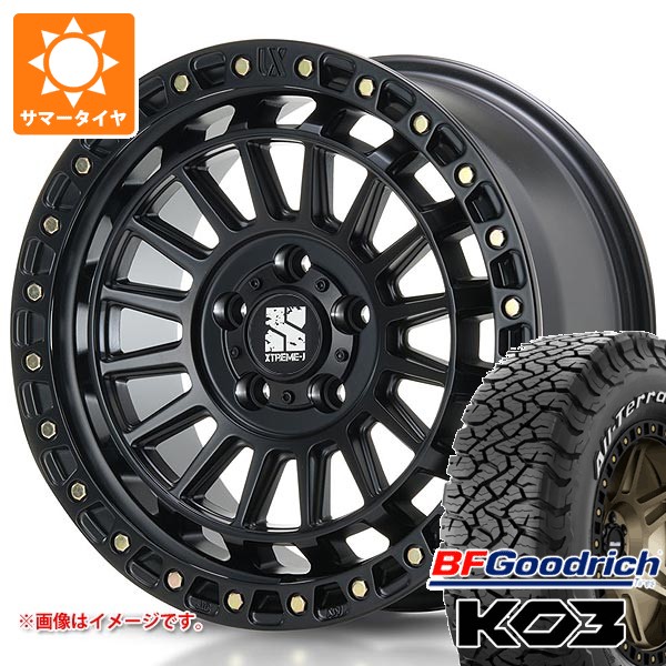 【タイヤ交換対象】ジープ ラングラー JK/JL系用 サマータイヤ BFグッドリッチ オールテレーンT/A KO3 LT265/65R18 117/114S ホワイトレター MLJ エクストリームJ XJ08 タイヤホイール4本セット