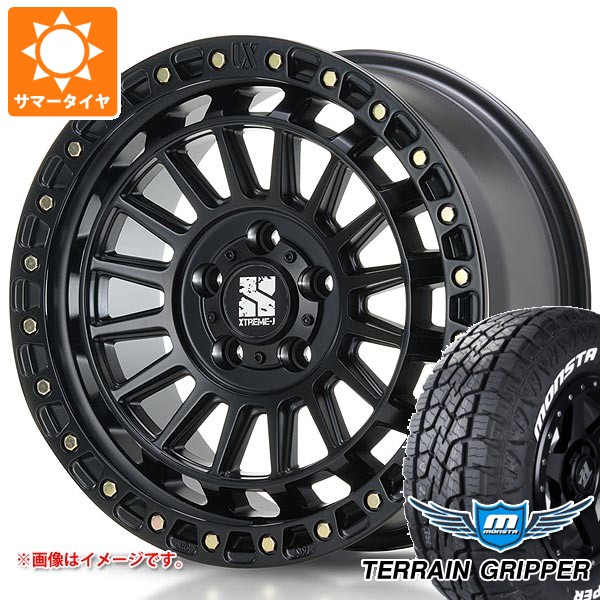 【タイヤ交換対象】5本セット ジープ ラングラー JK/JL系用 サマータイヤ モンスタ テレーングリッパー LT285/65R18 125/122Q ホワイトレター MLJ エクストリームJ XJ08 タイヤホイール5本セット