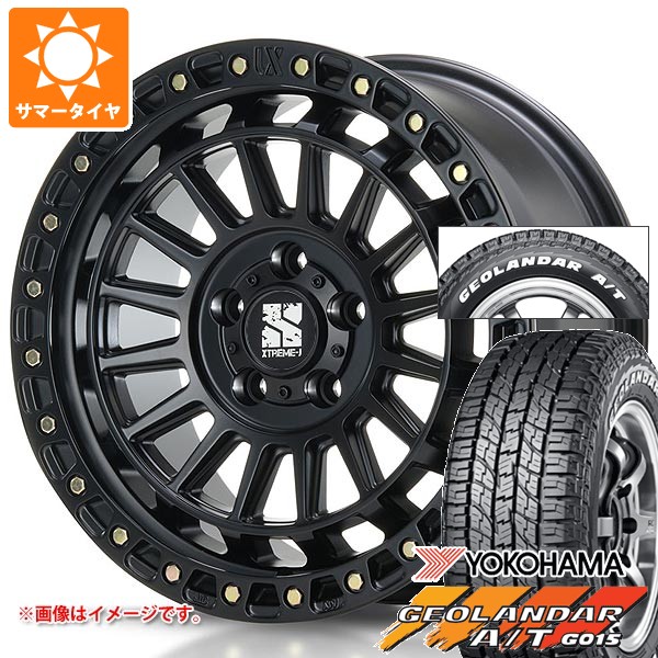 【タイヤ交換対象】ニッサン T31エクストレイル用 2026年製 サマータイヤ ヨコハマ ジオランダー A/T G015 215/65R16C 109/107S ホワイトレター MLJ エクストリームJ XJ08 7.0-16 タイヤホイール4本セット