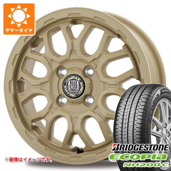 【タイヤ交換対象】2026年製 サマータイヤ 155/65R14 75H ブリヂストン エコピア NH200C インターミラノ マッドバーン XR-800M ME 4.5-14 タイヤホイール4本セット