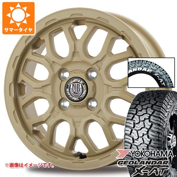 【タイヤ交換対象】ダイハツ ハイゼットトラック S500系用 2026年製 サマータイヤ ヨコハマ ジオランダー X-AT G016 175/80R14 99/98N LT ホワイトレター G016A (175R14 8PR相当) インターミラノ マッドバーン XR-800M ME 4.5-14 タイヤホイール4本セット｜タイヤ1番OFF-ROAD