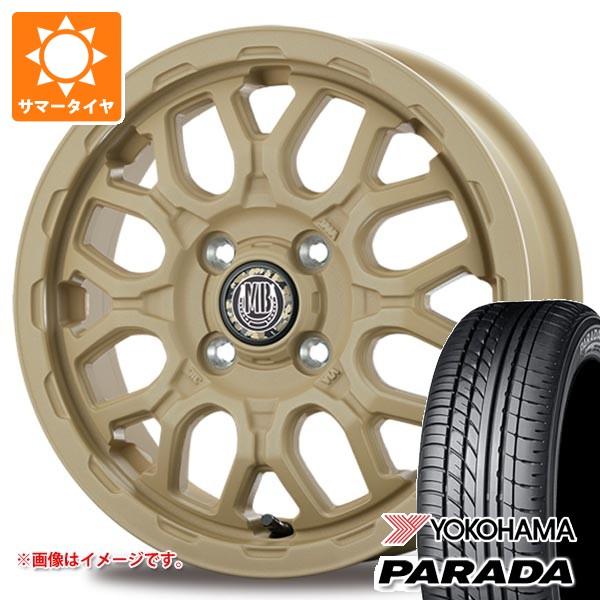 【タイヤ交換対象】ダイハツ アトレーワゴン S300系用 サマータイヤ 2026年製 ヨコハマ パラダ PA03 165/55R14C 95/93N ブラックレター インターミラノ マッドバーン XR-800M ME 4.5-14 タイヤホイール4本セット