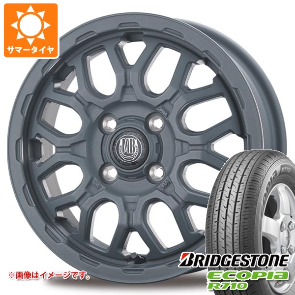 【タイヤ交換対象】サマータイヤ 145/80R12 80/78N ブリヂストン エコピア R710 (145R12 6PR相当) インターミラノ マッドバーン XR-800M ME 4.0-12 タイヤホイール4本セット|タイヤ1番OFF-ROAD