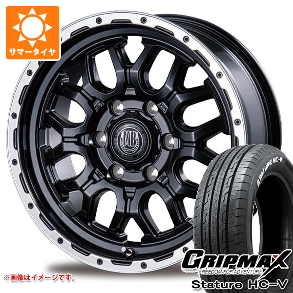 【タイヤ交換対象】トヨタ ハイエース 200系用 サマータイヤ グリップマックス スタチャー HC-V 215/65R16C 109/107S ホワイトレター インターミラノ マッドバーン XR-800M 6.5-16 タイヤホイール4本セット