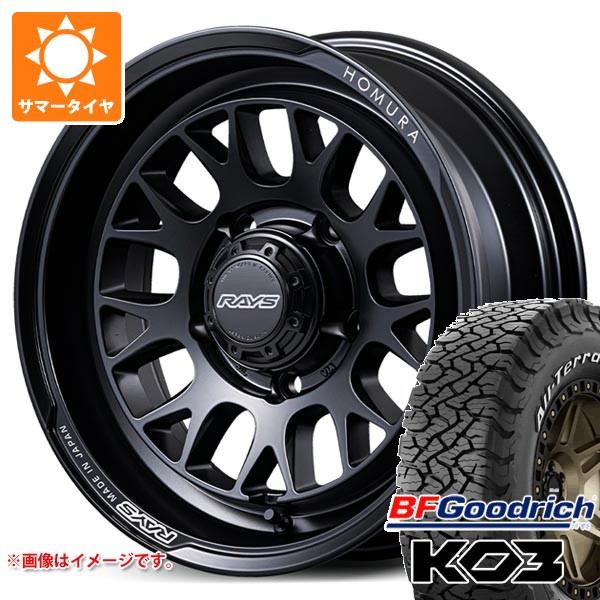【タイヤ交換対象】5本セット スズキ ジムニーシエラ JB74W用 サマータイヤ BFグッドリッチ オールテレーンT/A KO3 LT215/70R16 100/97S ホワイトレター レイズ ホムラ 2x9L-RA 6.0-16 タイヤホイール5本セット