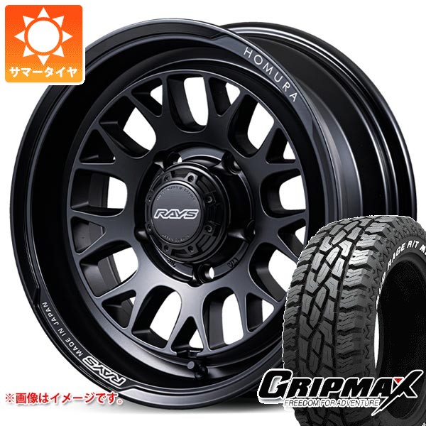 【タイヤ交換対象】スズキ ジムニーシエラ JB74W用 サマータイヤ グリップマックス マッドレイジ R/T MAX LT185/85R16 105/103Q ホワイトレター レイズ ホムラ 2x9L-RA 6.0-16 タイヤホイール4本セット