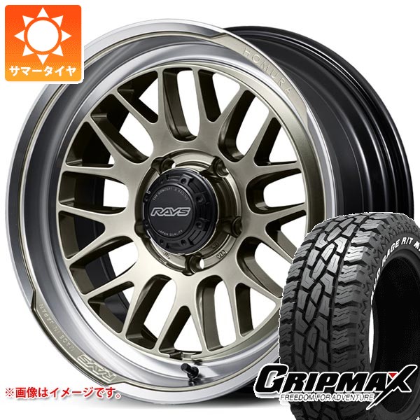 【タイヤ交換対象】スズキ ジムニーシエラ JB74W用 サマータイヤ グリップマックス マッドレイジ R/T MAX LT185/85R16 105/103Q ホワイトレター レイズ ホムラ 2x9L-RA 6.0-16 タイヤホイール4本セット