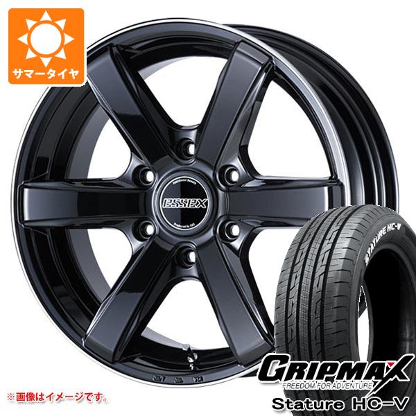 【タイヤ交換対象】ハイエース 200系用 サマータイヤ グリップマックス スタチャー HC-V 225/50R18C 107/105H ホワイトレター エセックス EC 7.5-18 タイヤホイール4本セット