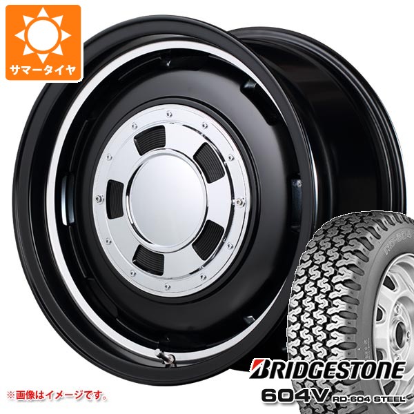 【タイヤ交換対象】スズキ キャリイ DA16T用 サマータイヤ ブリヂストン 604V RD-604 スチール 165R14 6PR ガルシア シスコ 4.5-14 タイヤホイール4本セット