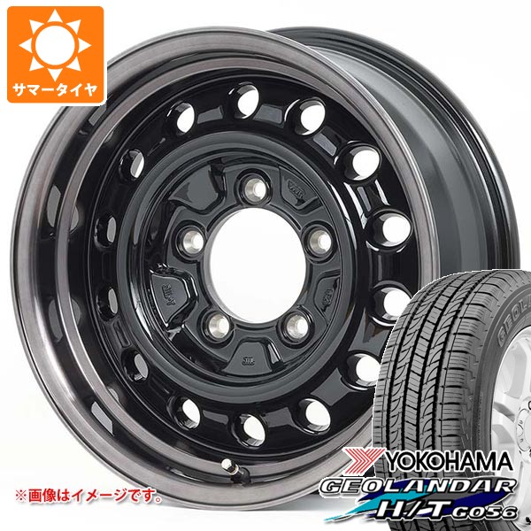 【タイヤ交換対象】スズキ ジムニーシエラ JB74W用 2026年製 サマータイヤ ヨコハマ ジオランダー H/T G056 195/80R15 107/105L LT ホワイトレター アピオ ワイルドボア D 6.0-15 タイヤホイール4本セット