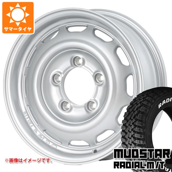 【タイヤ交換対象】スズキ ジムニーシエラ JB74W用 サマータイヤ マッドスター ラジアル M/T 195/80R15 107/105N LT ホワイトレター アピオ ワイルドボア ベンチュラ 6.0-15 タイヤホイール4本セット|タイヤ1番OFF-ROAD