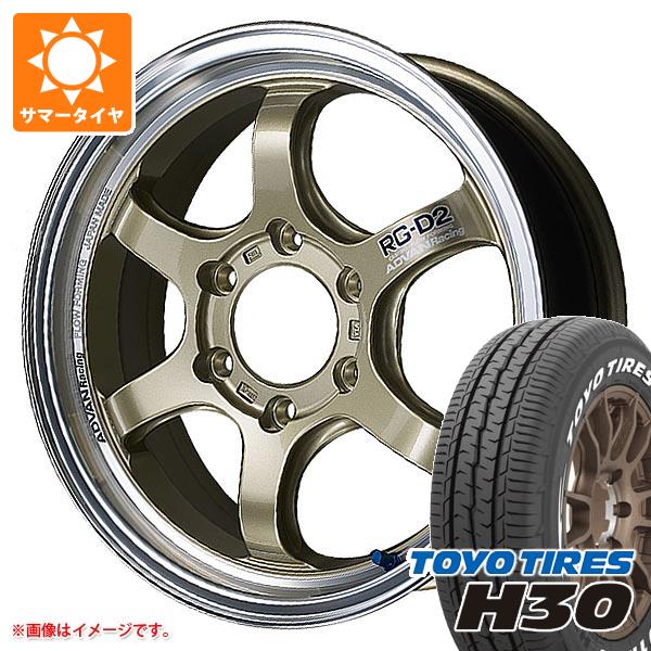 【タイヤ交換対象】トヨタ ハイエース 200系用 サマータイヤ トーヨー H30 215/60R17C 109/107R ホワイトレター アドバンレーシング RG-D2 6.5-17 タイヤホイール4本セット