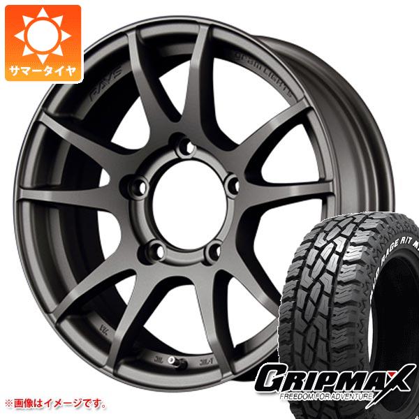 【タイヤ交換対象】5本セット ジムニー用 サマータイヤ グリップマックス マッドレイジ R/T MAX LT185/85R16 105/103Q ホワイトレター レイズ グラムライツ 57JV 5.5-16 タイヤホイール5本セット