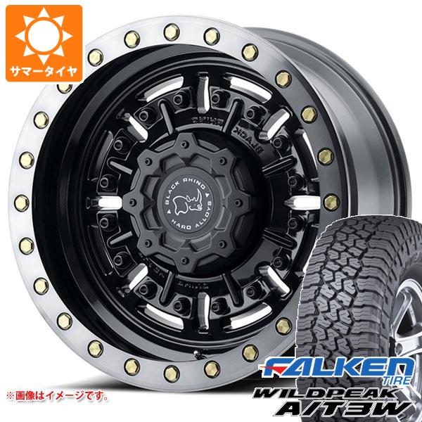 【タイヤ交換対象】FJクルーザー 10系用 サマータイヤ ファルケン ワイルドピーク A/T3W LT285/70R17 116Q ブラックライノ エイブラムス 8.5-17 タイヤホイール4本セット|タイヤ1番OFF-ROAD