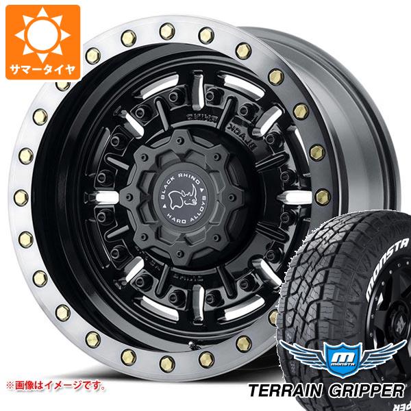 【タイヤ交換対象】FJクルーザー 10系用 サマータイヤ モンスタ テレーングリッパー LT285/70R17 121/118R ホワイトレター ブラックライノ エイブラムス 8.5-17 タイヤホイール4本セット